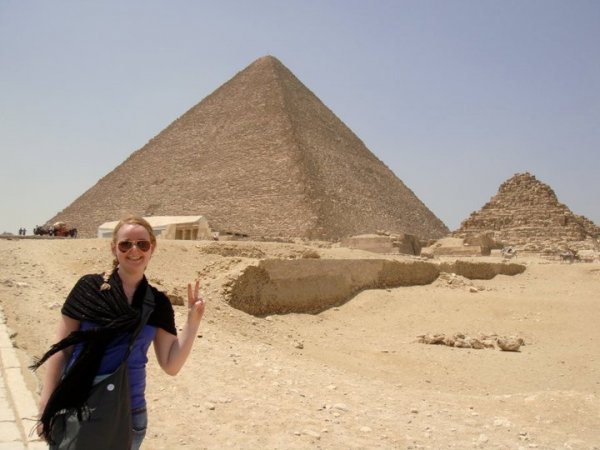 TC in Cairo at the pyramids