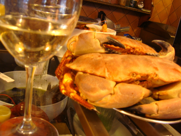 Bacaro Wine Bar in Venice Italy and Crab