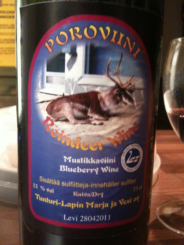 Reindeer Blueberry Wine in Finland