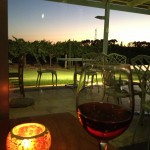 Fillaudeau's in the Swan Valley restaurant beautiful sunset over vines
