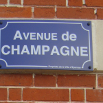 Avenue de Champagne sign in Epernay France