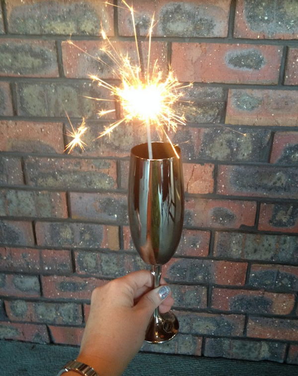 New Years Wine & Sparkler