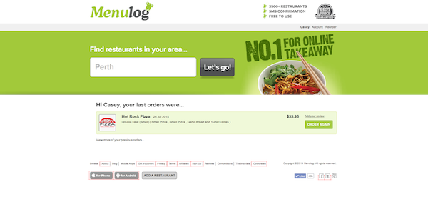 Menulog Perth Online Food Delivery