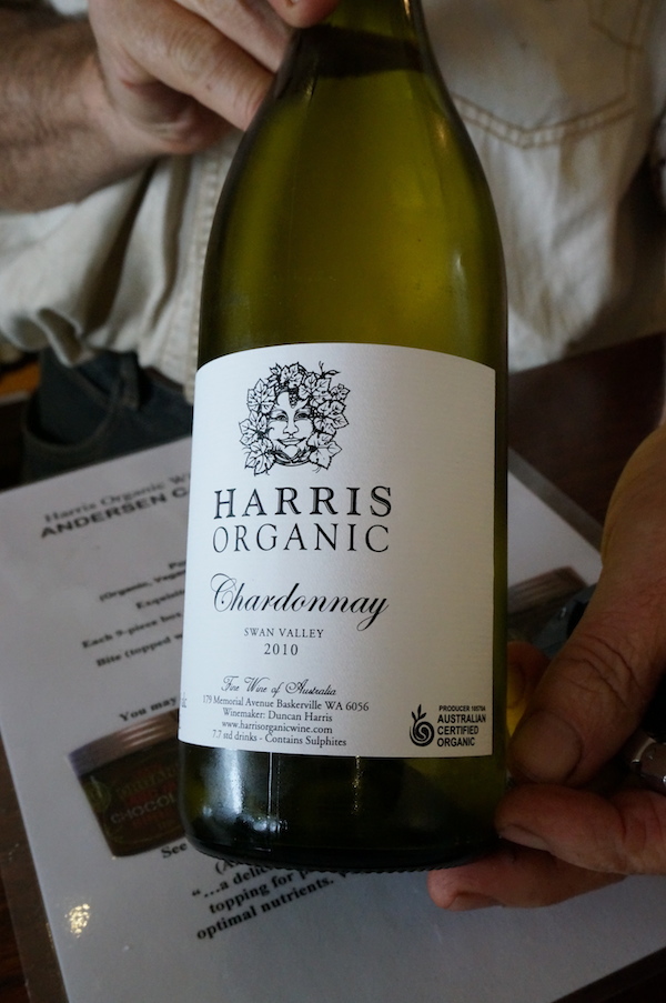 Harris Organic Wines Chardonay from the Swan Valley