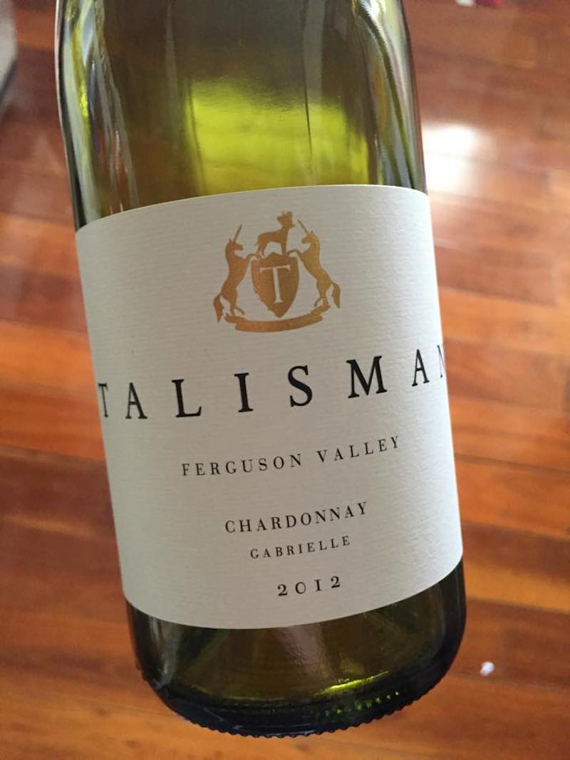 Talisman Wines 2012 Gabrielle Chardonnay - TC Wine Blog