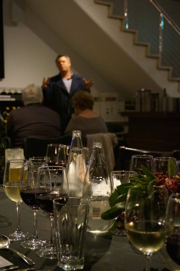 Dan Wegner at the Torbreck & Rusden Wine Dinner at Steve's Nedlands