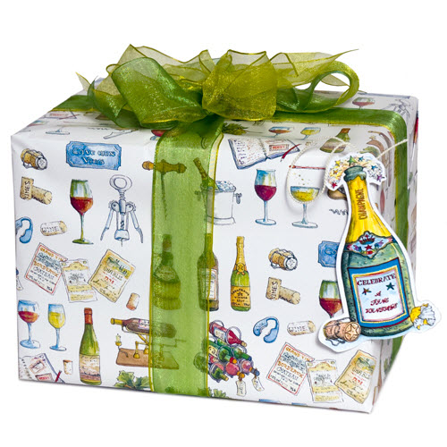 Little Wine Gift Wrap Amanda Loverseed