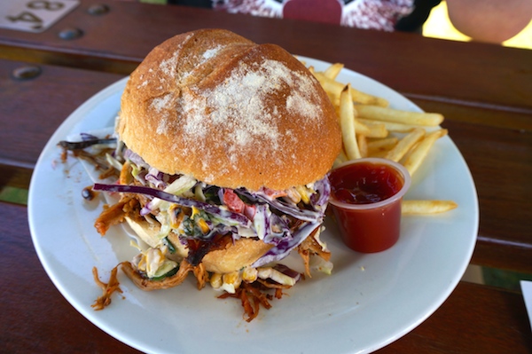 Pulled Pork Burger at Cheeky Monkey Brewery - Margaret River