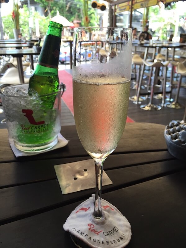 Glass Moet at Red Carpet Champagne Bar - Seminyak - Bali