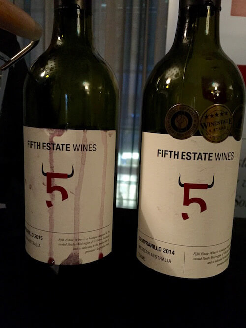 Fifth Estate Tempranillos at Cellar Door in The City - Geographe Wineries