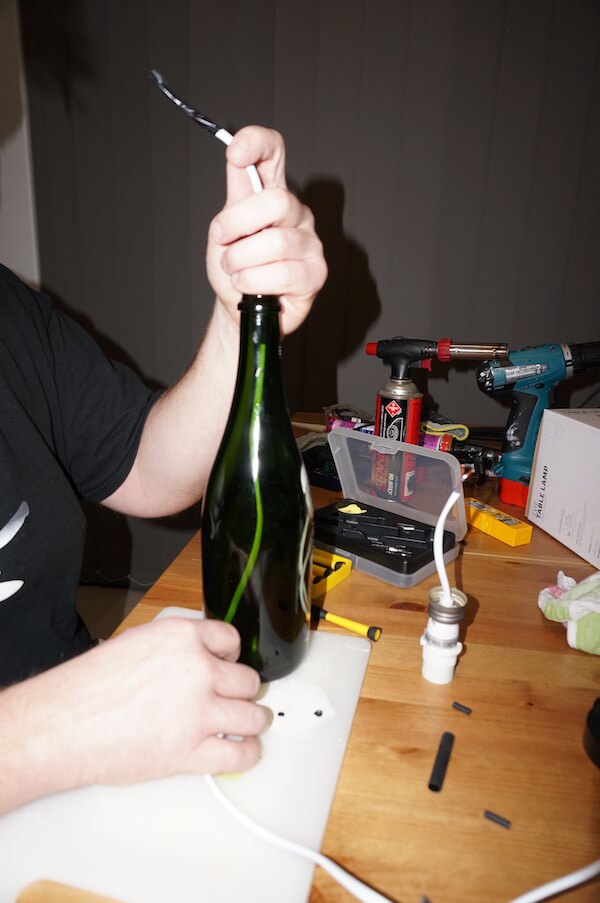 DIY Wine Bottle Lamp 6