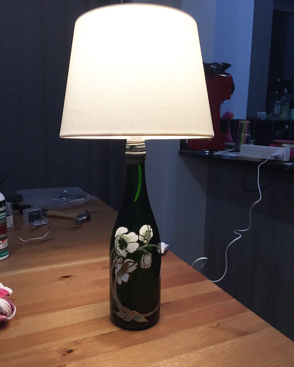DIY Wine Bottle Lamp