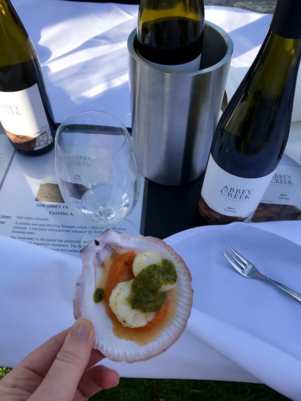 scallop-canape-raising-riesling