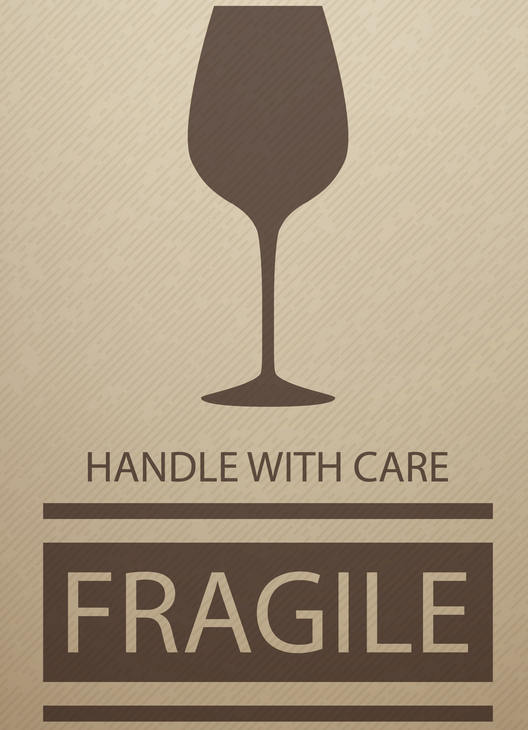Wine Packaging Fragile Sticker for Shipping