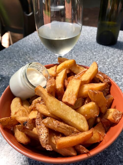 Chips with Aioli at Houghton Winery Cafe in the Swan Valley