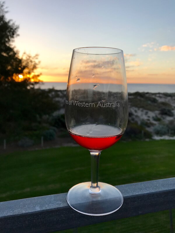 Wine Glass and Sunset - Sunset Wine Perth