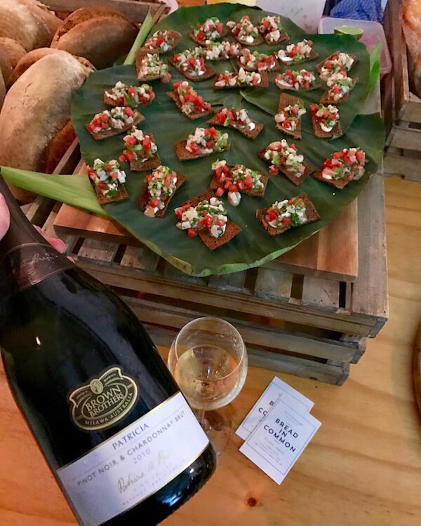 Bread in Common Salmon Tartare at Brown Brothers Patricia Launch