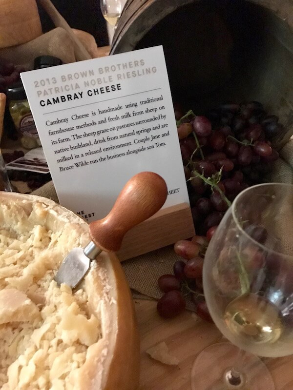 Cambray Cheese at Brown Brothers Patricia Launch