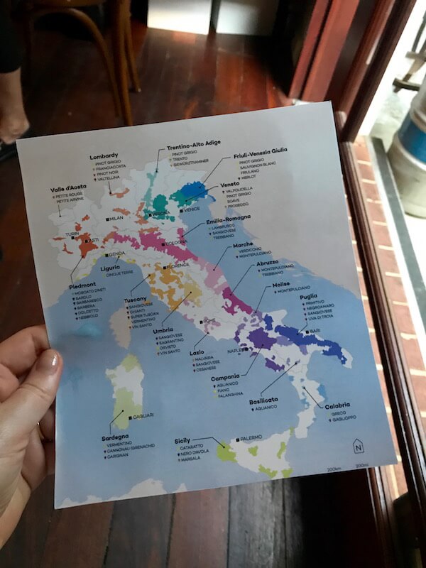 Canny Grapes Tasting Class - Italy Map