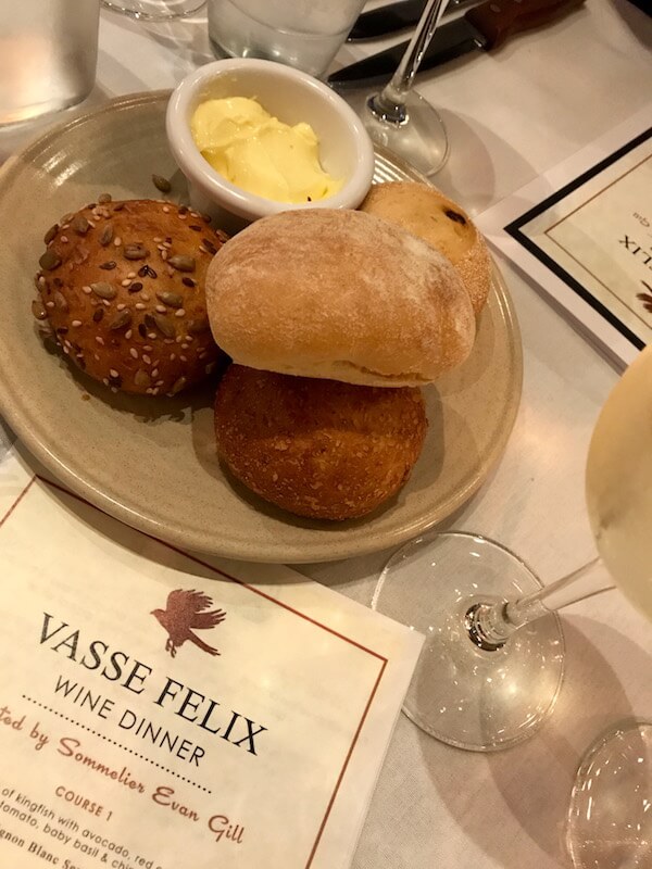 Breads at the Vasse Felix Wine Dinner at the Inglewood Hotel