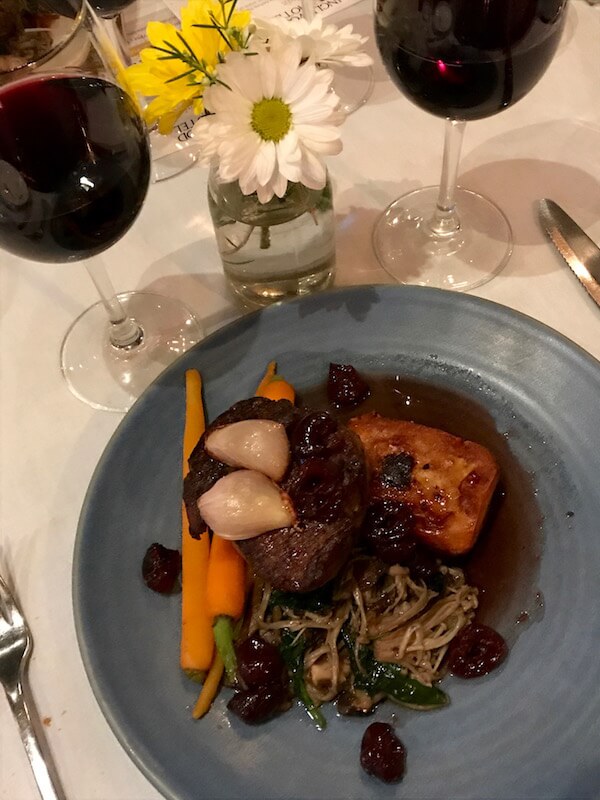 Eye Fillet Steak at the Vasse Felix Wine Dinner at the Inglewood Hotel