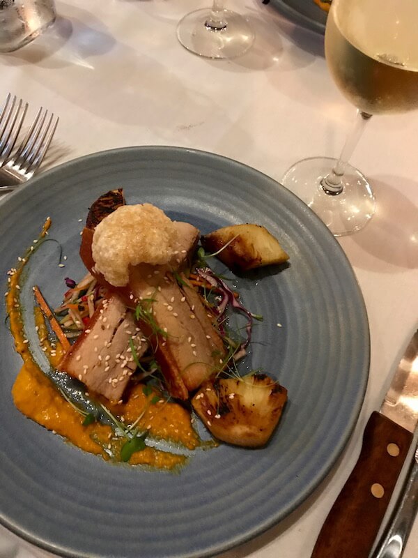 Pork Belly at the Vasse Felix Wine Dinner at the Inglewood Hotel