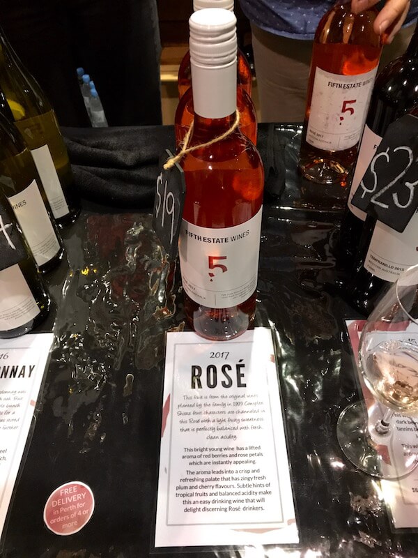 Fifth Estate 2017 Rose at Good Food & Wine Show Perth
