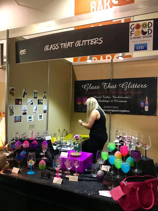 Glass that Glitters Stand at Good Food & Wine Show Perth