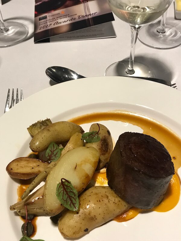 Beef Steak Main - Singapore Airlines Swan Valley Wine Show 2017 Awards Dinner