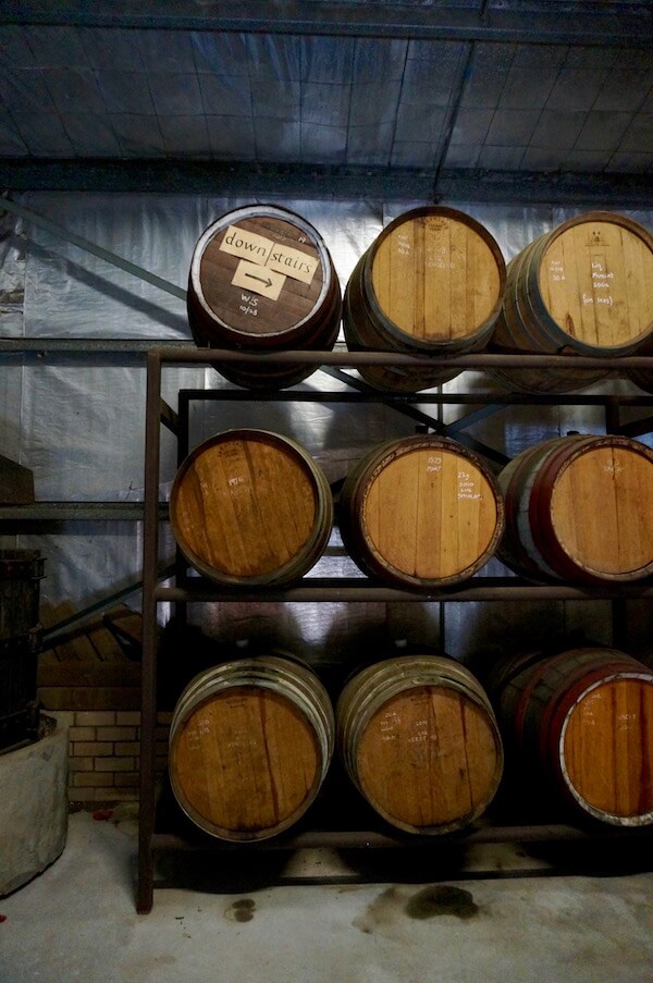 Downstairs Wine Cellar at John Kosovich Wines - Swan Valley