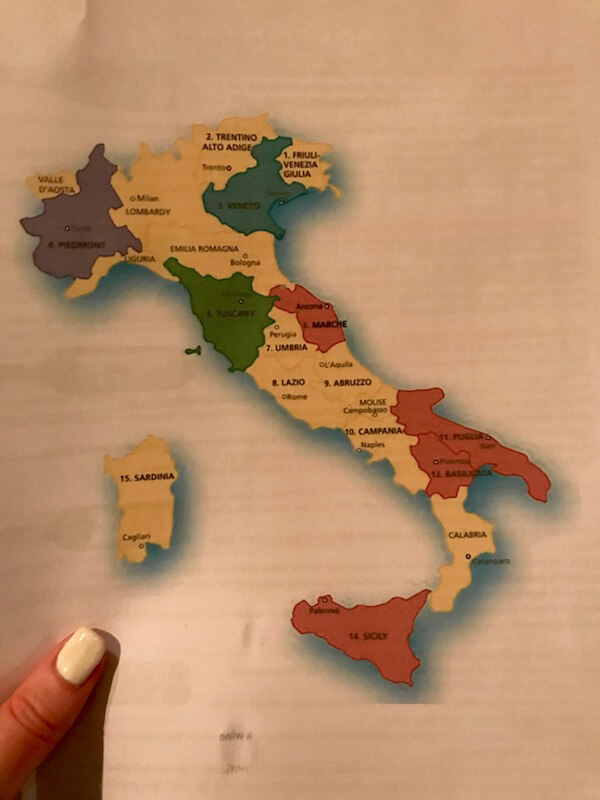 Map of Italian Wine Regions
