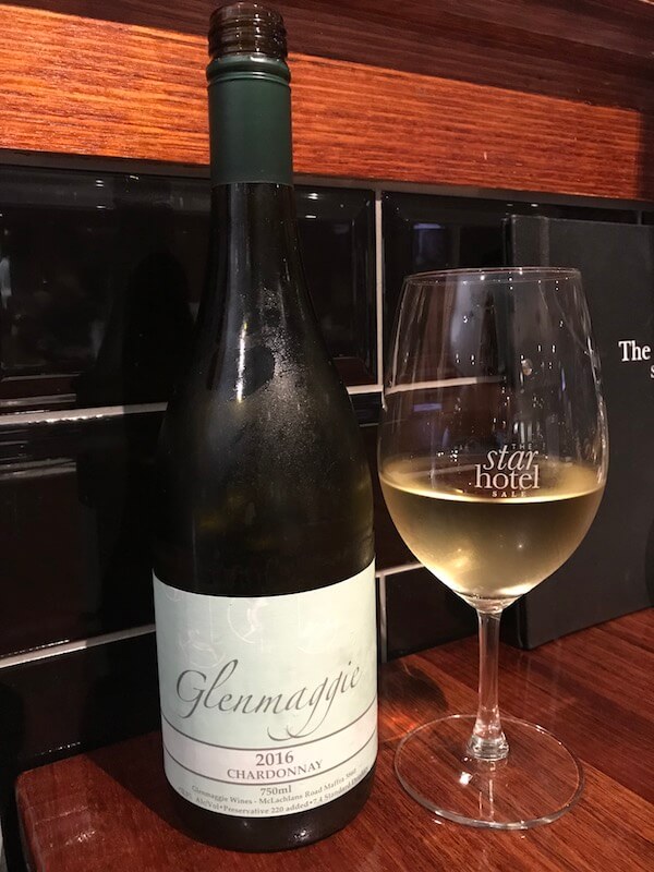 Glenmaggie 2016 Chardonnay at the Star Hotel in Sale Victoria
