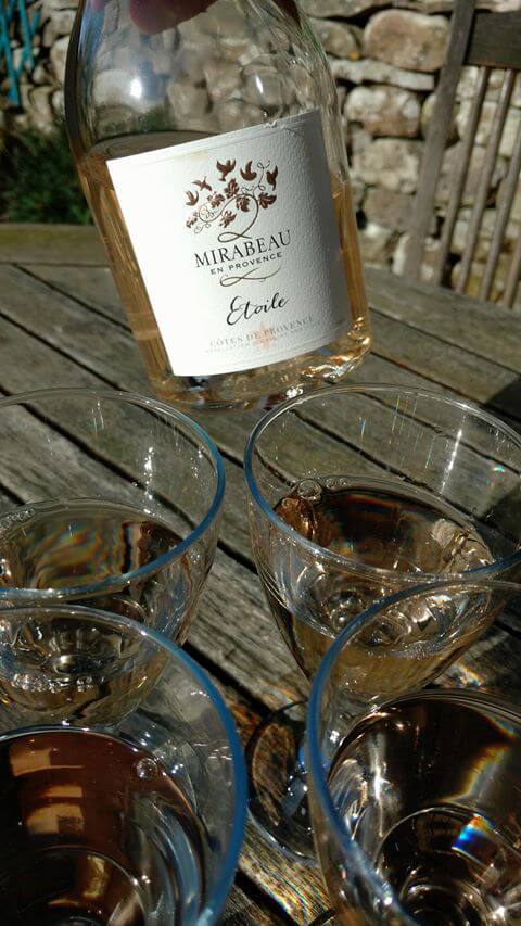 Mirabeau rose wine in lake District - Nicola Heyes