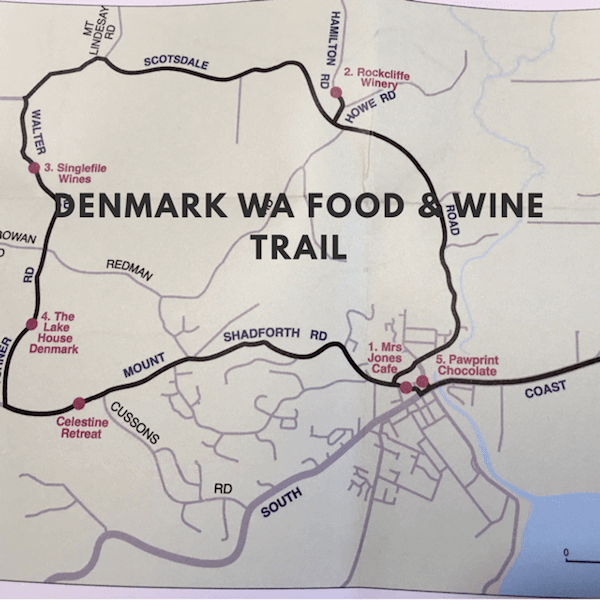 Map of Denmark Food n Wine Trail
