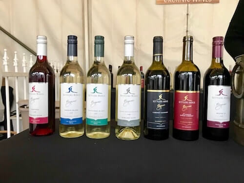 Settlers Ridge Wines bottle line up at City Wine Perth