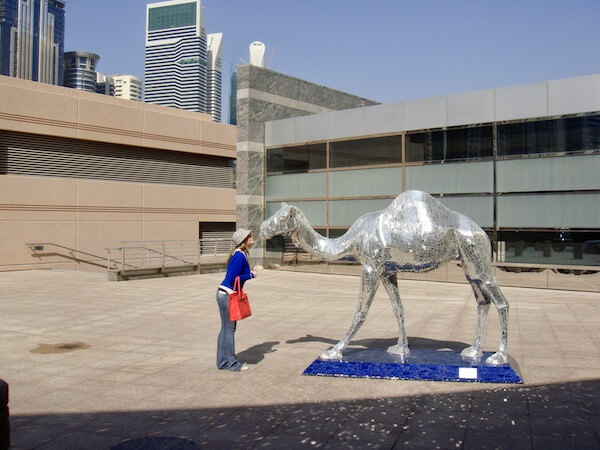 Travelling Corkscrew in Dubai with Camel Art