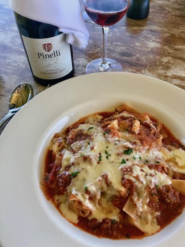 Ragu Bolognese at Pinelli Winery Restaurant - Swan Valley Perth
