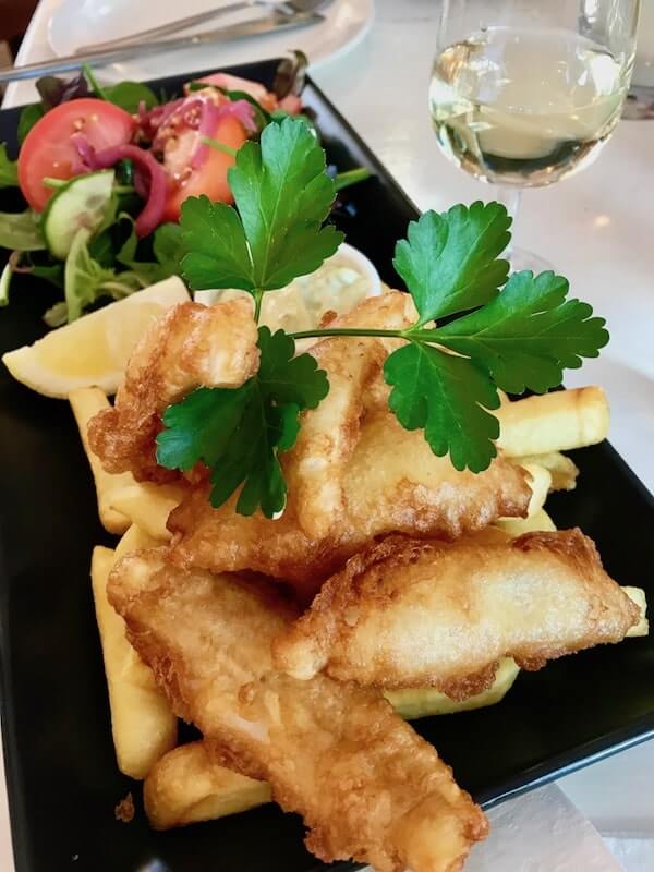 Fish and Chips at Wyanga Park Winery Cafe