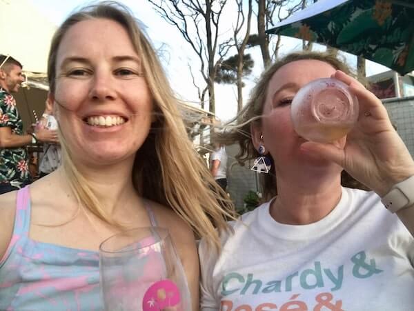 Naomi and Casey - Wine Island Sydney - Travelling Corkscrew