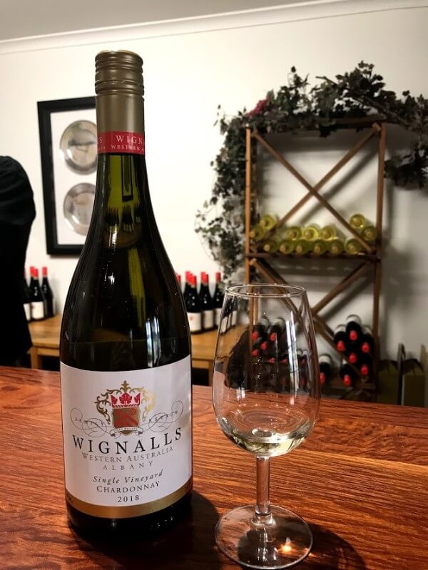 bottle-and-glass-of-wignalls-western-australia-albany-single-vineyard-chardonnay