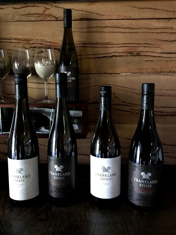 four-bottles-of-frankland-estate-wine-including-riesling-and-shiraz-in-frankland-river-great-southern