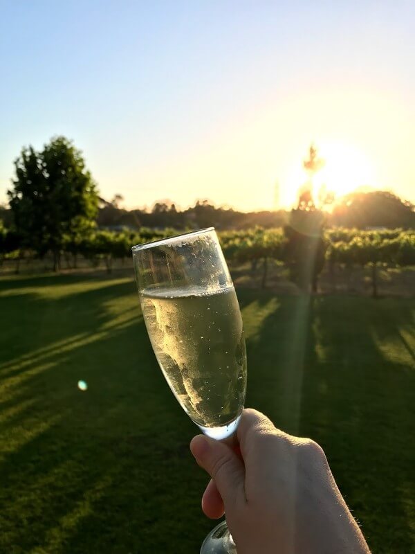 holding-a-glass-of-sparkling-wine-in-front-of-winery-at-pinelli-estate-winery-restaurant