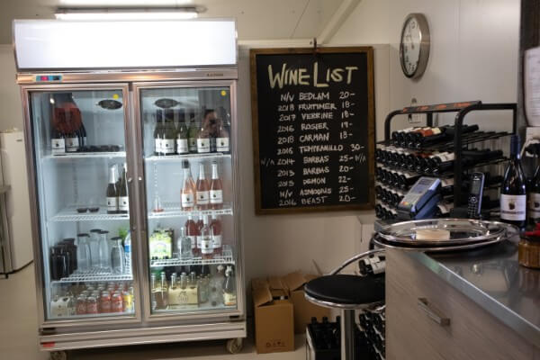 two-door-fridge-filled-with-wine-at-pandemonium-wine-estate-swan-valley