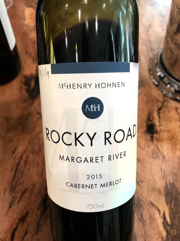 bottle of rocky road cabernet merlot at howard park urban cellar door perth