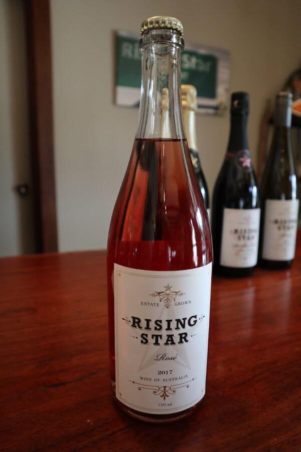 bottle of 2017 rose at rising star wines on scotsdale road denmark wine region