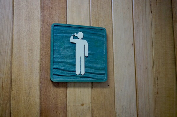 Mens Toilet Winery Sign - Ninth Island Tasmania