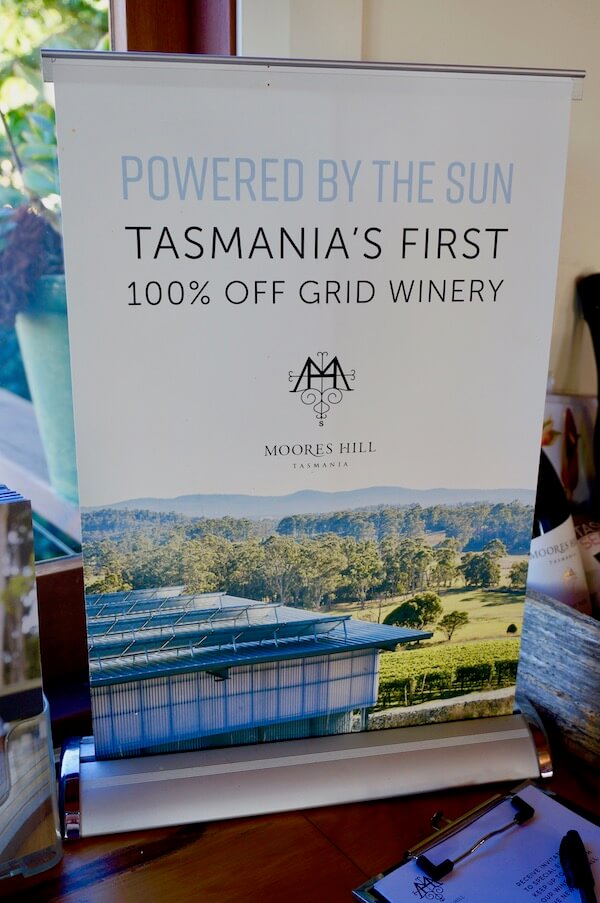 Moores Hill - Powered by the Sun - Tasmania's first off the grid winery