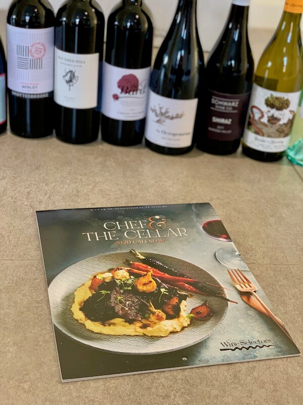 Chef and the cellar - Wine Selectors 2020 wine and food calendar case
