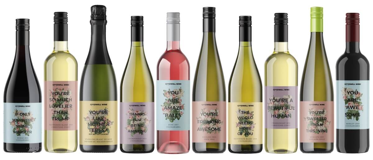 Goodwill wine for charity range