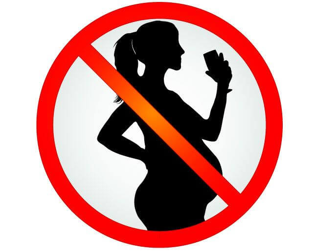 Don't drink wine when pregnant sign